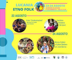 Lucania Etno Folk 2019 di Satriano di Lucania (Basilicata) con il concerto del duo cordaminazioni composto da Luca Fabrizio e Marcello De Carolis