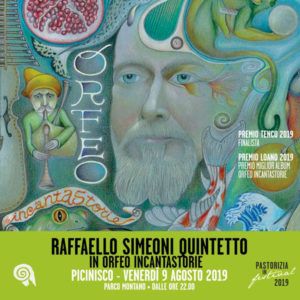 Raffaello Simeoni Quintetto in Orfeo Incantastorie, in concerto a Picinisco per il Pastorizia in Festival 2019