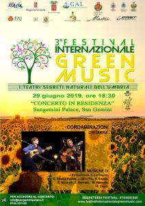 Festival Internazionale Green Music 2019 concerto del duo Cordaminazioni