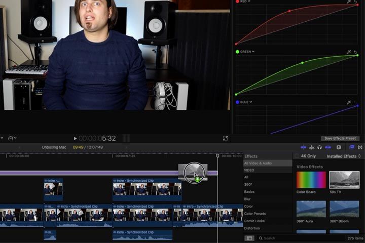 Aggiungere gli effetti in adjustment layer di Final Cut Pro x del mac