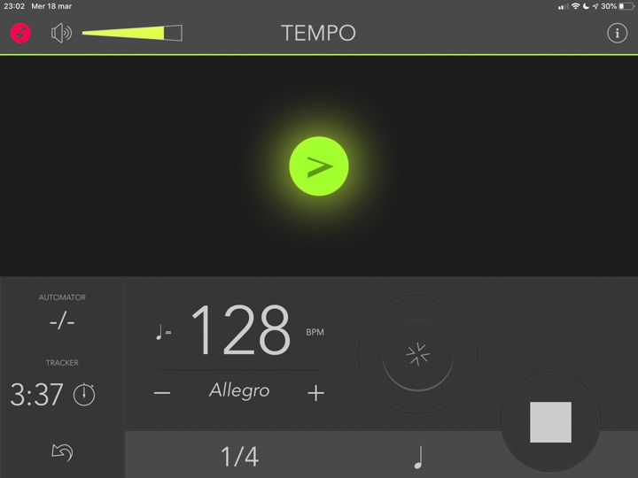 metronomo iPad app tempo