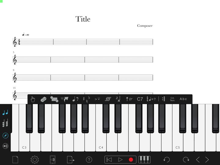Composizione musica con iPad in Notion