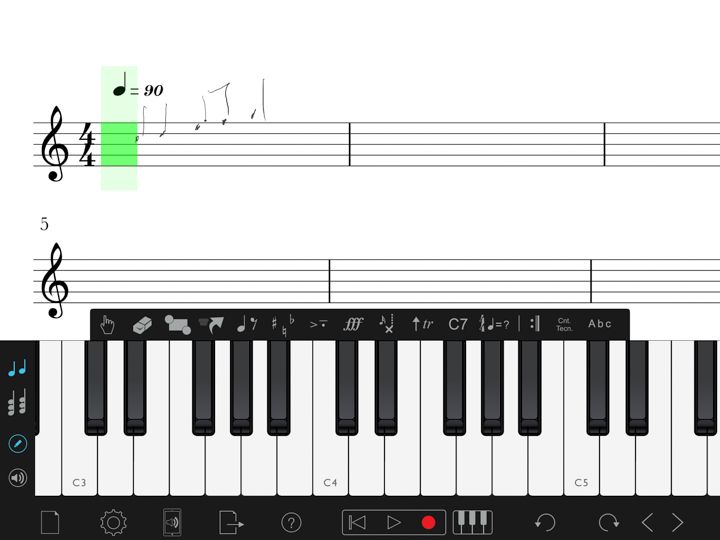 Scrivere musica a mano su iPad con Apple Pencil con Notion
