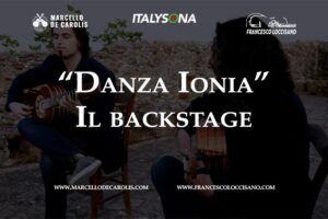 Backstage di Danza Ionia di Loccisano De Carolis duo di chitarra battente