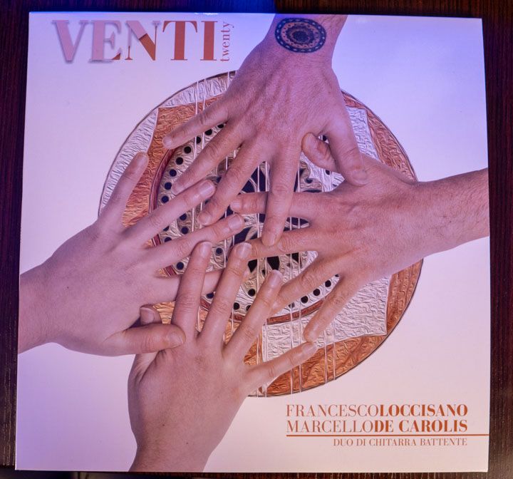 Copertina del vinile del disco Venti per duo di chitarra battente Loccisano De Carolis