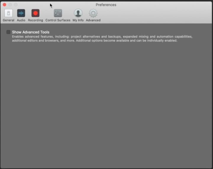 Show advanced tool Logic Pro x