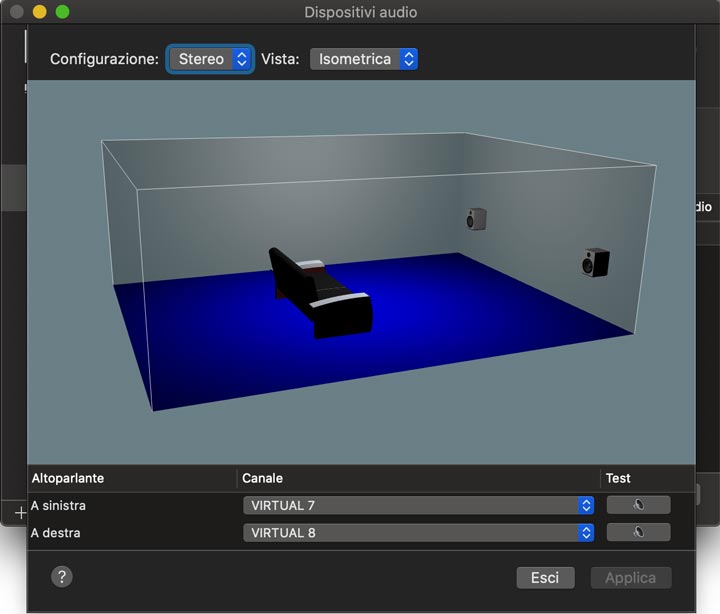 Cambiare uscite audio del mac