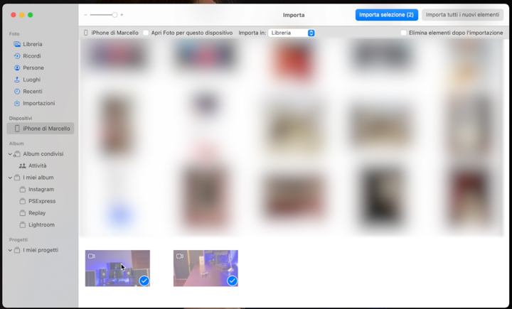 app foto su Mac per importare file da iPhone a Mac