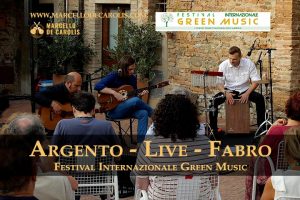 Argento Live a Fabro Marcello De Carolis trio chitarra battente Ukubass e cajon