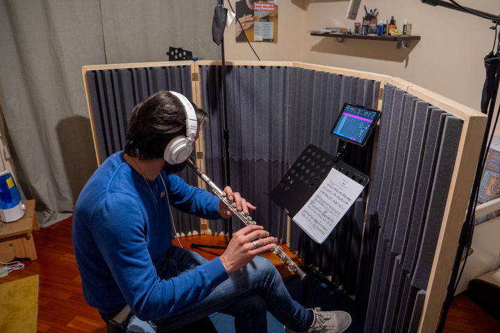Flauto traverso registrazione Domenico Picciani nel De Carolis Studio