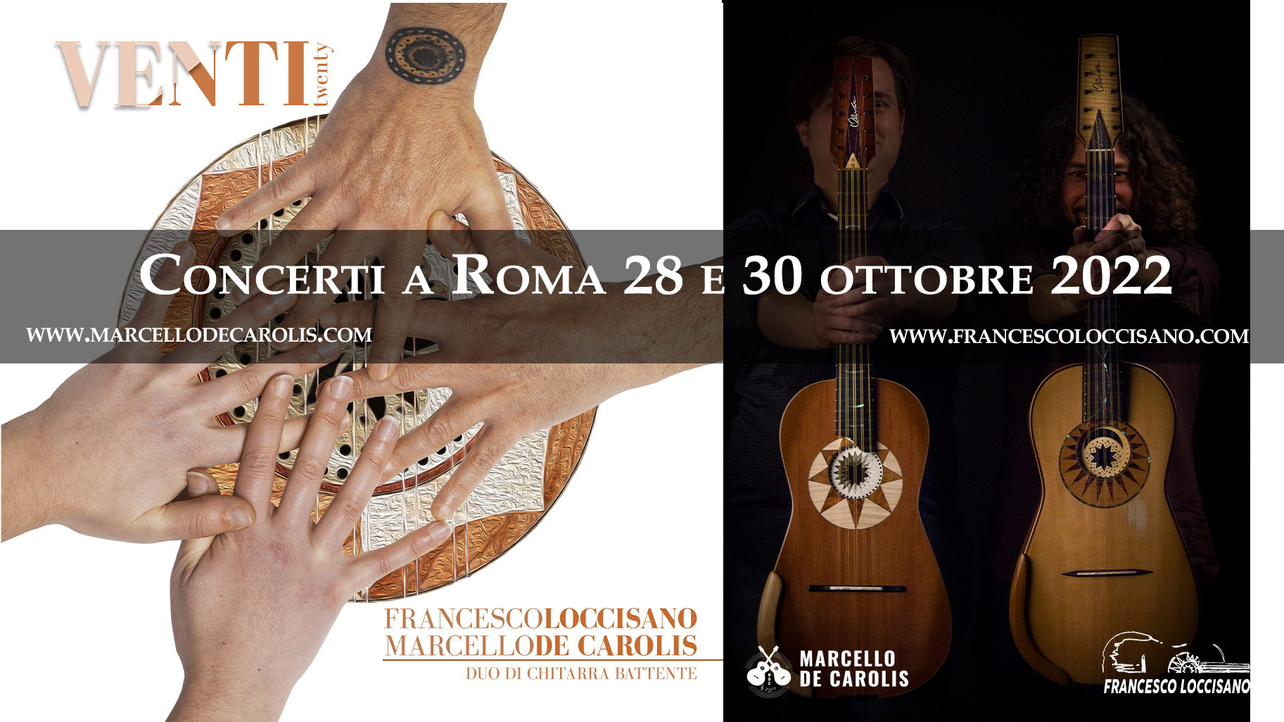 Concerti a Roma 28 e 30 Ottobre Loccisano De Carolis