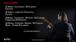 Concerti Aprile 2023 Marcello De Carolis chitarra classica e chitarra battente