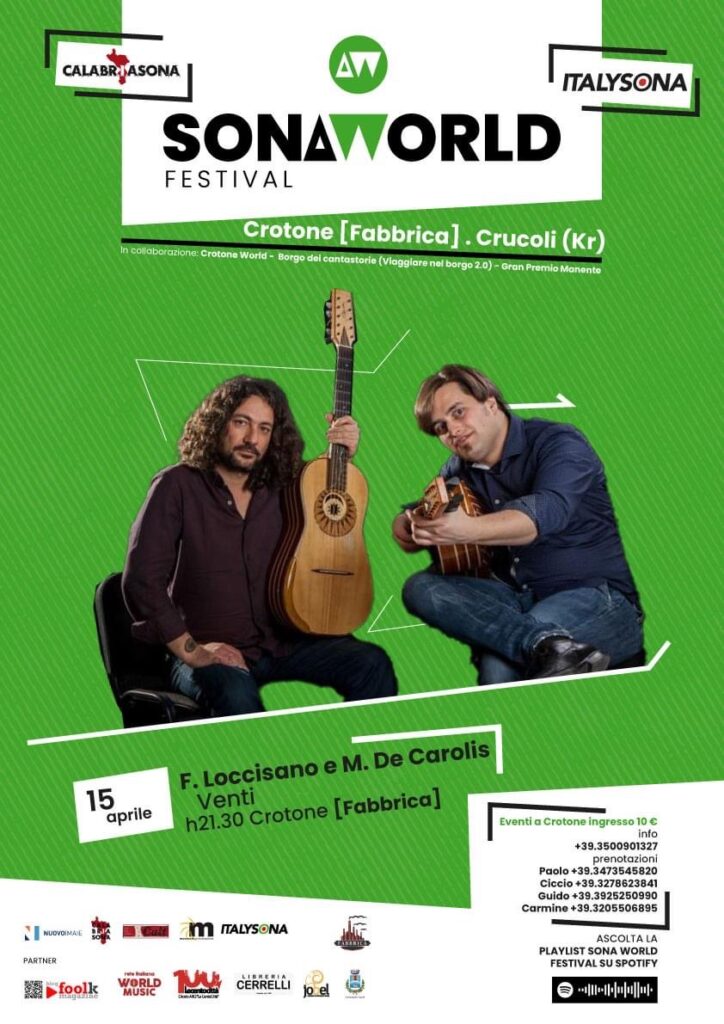 Concerto chitarra battente Loccisano De Carolis a Crotone