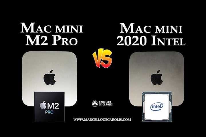 Mac mini M2 pro vs intel Mac mini 2020