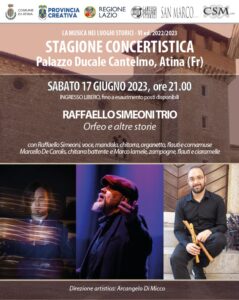 Stagione concertistica Raffaello Simeoni Marcello De Carolis Marco Iamele